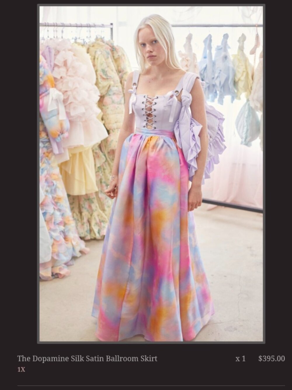 The Dopamine Silk Satin Ballroom Skirt